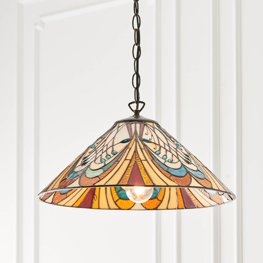 Endon 64162 - Kattokruunu ketjussa HECTOR 1xE27/60W/230V halkaisija 40 cm