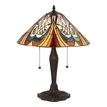 Endon 64163 - HECTOR-pöytävalaisin 2xE27/60W/230V, halkaisija 40 cm