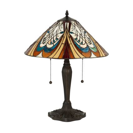 Endon 64163 - HECTOR-pöytävalaisin 2xE27/60W/230V, halkaisija 40 cm