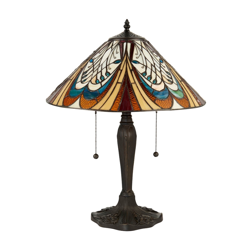 Endon 64163 - HECTOR-pöytävalaisin 2xE27/60W/230V, halkaisija 40 cm