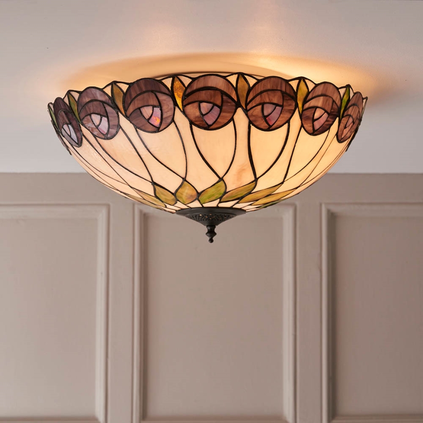 Endon 64173 - Kattovalo HUTCHINSON 2xE27/60W/230V halkaisija 50 cm