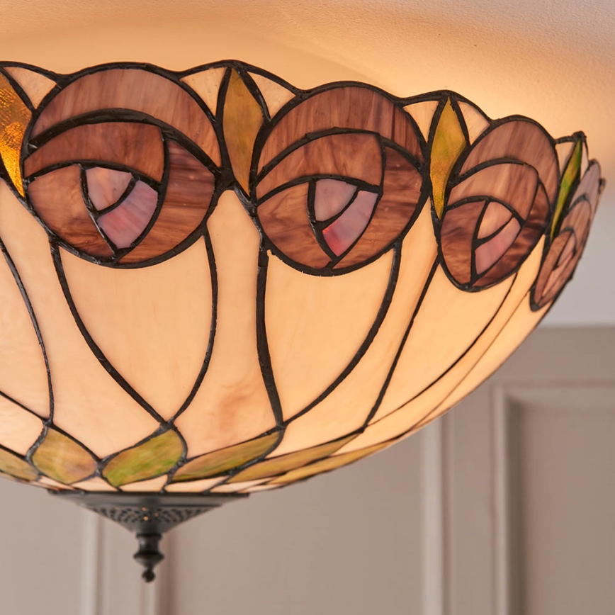 Endon 64173 - Kattovalo HUTCHINSON 2xE27/60W/230V halkaisija 50 cm