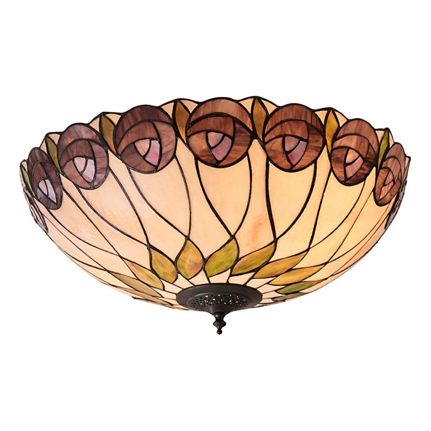 Endon 64173 - Tiffany-kattovalaisin HUTCHINSON 2xE27/60W/230V, halkaisija 50 cm