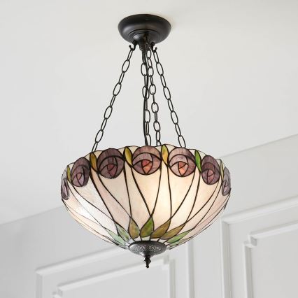 Endon 64175 - Kattokruunu ketjussa HUTCHINSON 3xE27/60W/230V halkaisija 40 cm