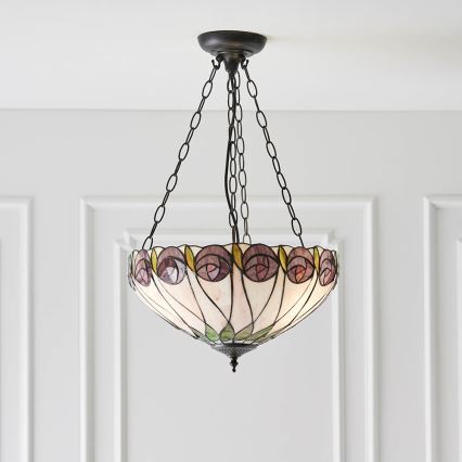 Endon 64175 - Kattokruunu ketjussa HUTCHINSON 3xE27/60W/230V halkaisija 40 cm
