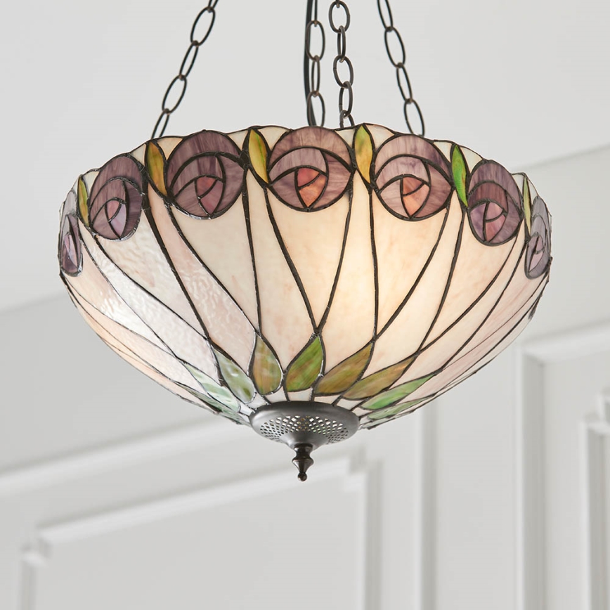 Endon 64175 - Kattokruunu ketjussa HUTCHINSON 3xE27/60W/230V halkaisija 40 cm