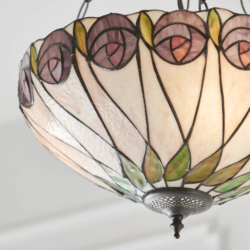 Endon 64175 - Kattokruunu ketjussa HUTCHINSON 3xE27/60W/230V halkaisija 40 cm