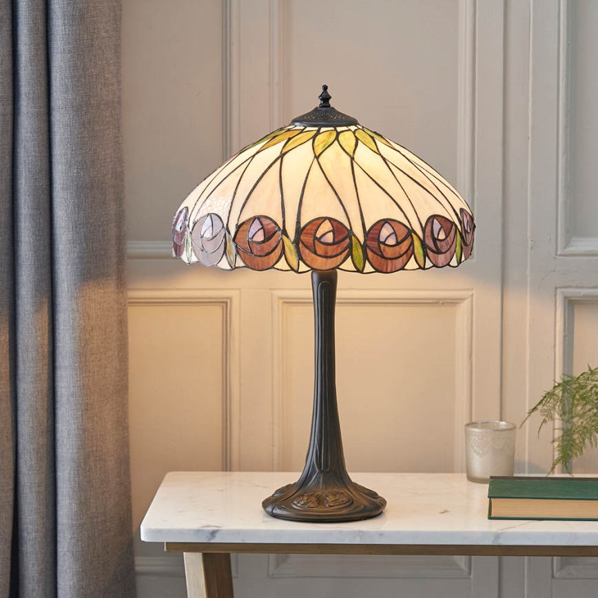 Endon 64177 - Pöytävalaisin HUTCHINSON 1xE27/60W/230V halkaisija 40 cm