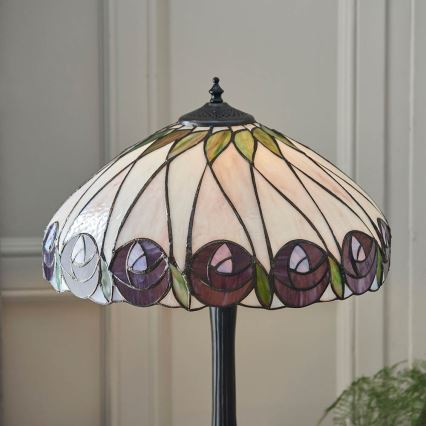 Endon 64177 - Pöytävalaisin HUTCHINSON 1xE27/60W/230V halkaisija 40 cm
