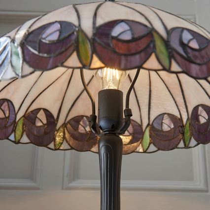 Endon 64177 - Pöytävalaisin HUTCHINSON 1xE27/60W/230V halkaisija 40 cm