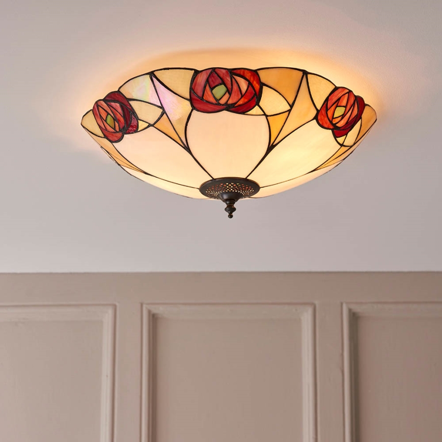 Endon 64182 - Kattovalo INGRAM 2xE27/60W/230V halkaisija 45 cm