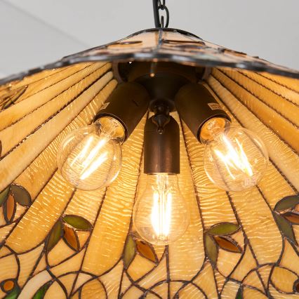 Endon 64194 - Kattokruunu ketjussa JAMELIA 3xE27/60W/230V halkaisija 50 cm
