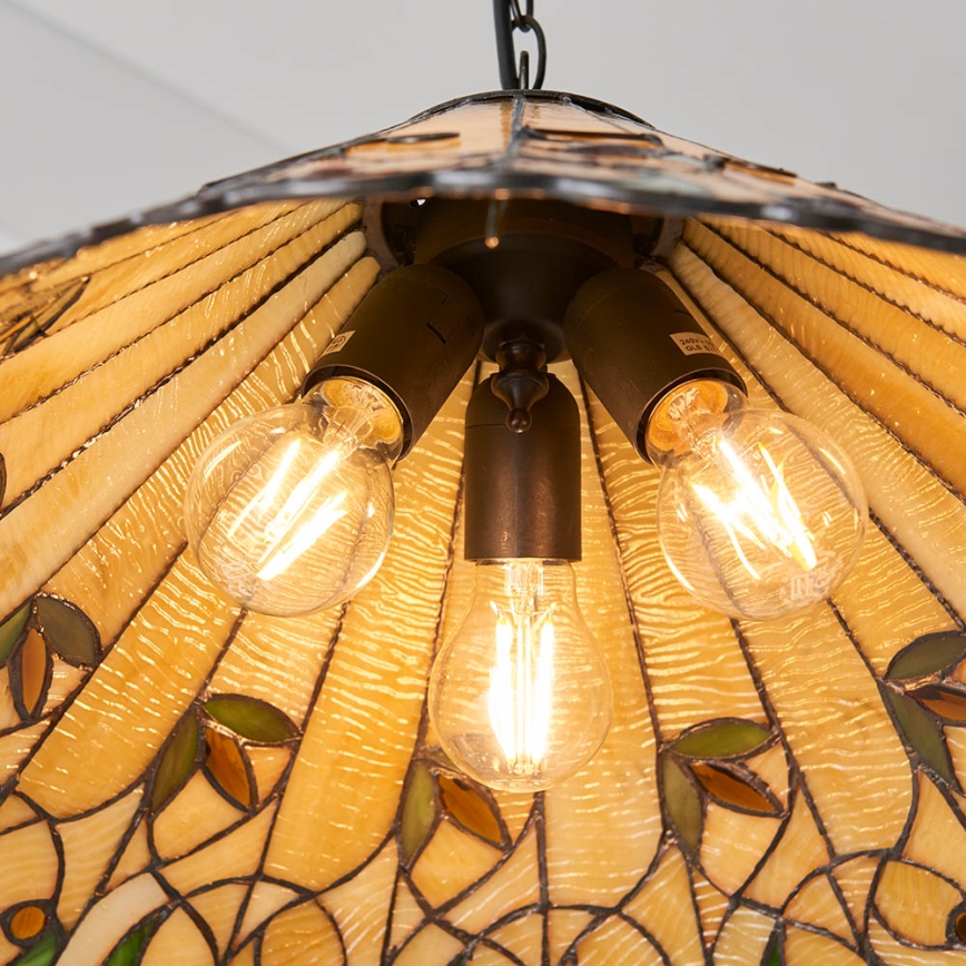 Endon 64194 - Kattokruunu ketjussa JAMELIA 3xE27/60W/230V halkaisija 50 cm