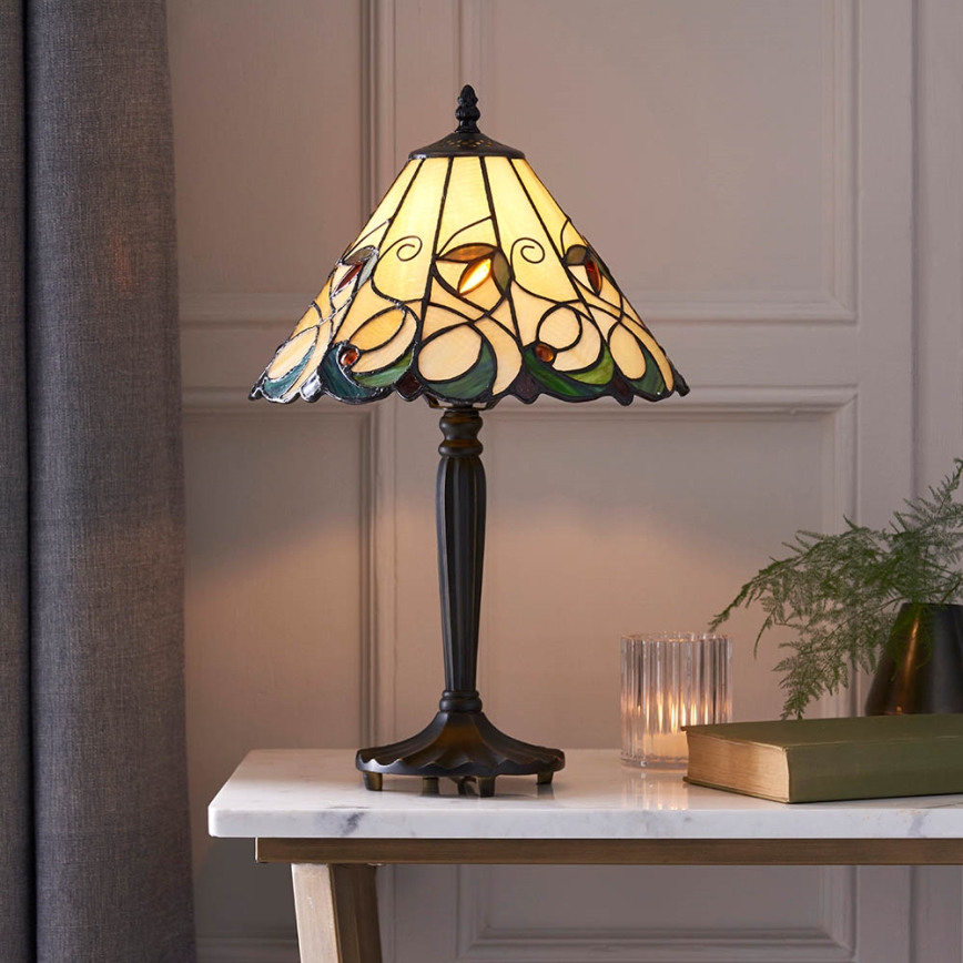 Endon 64195 - Pöytälamppu JAMELIA 1xE27/60W/230V, halkaisija 31 cm