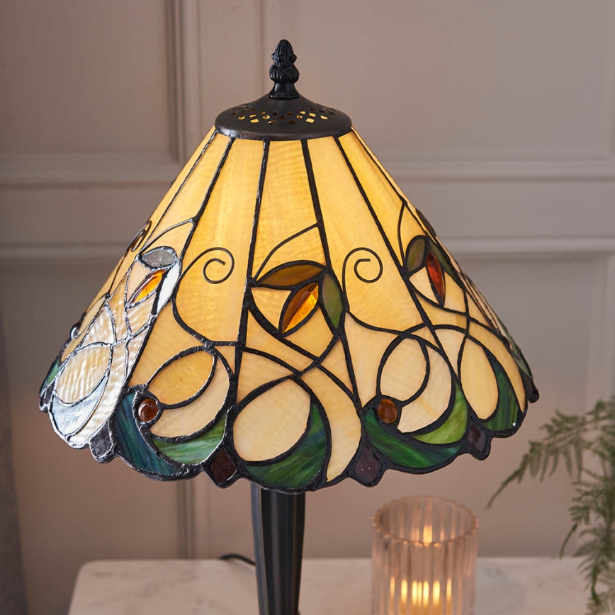 Endon 64195 - Pöytälamppu JAMELIA 1xE27/60W/230V, halkaisija 31 cm