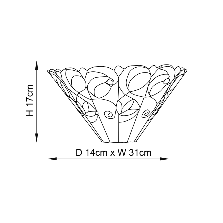 Endon 64198 - Seinävalaisin Tiffany JAMELIA 1xE14/40W/230V