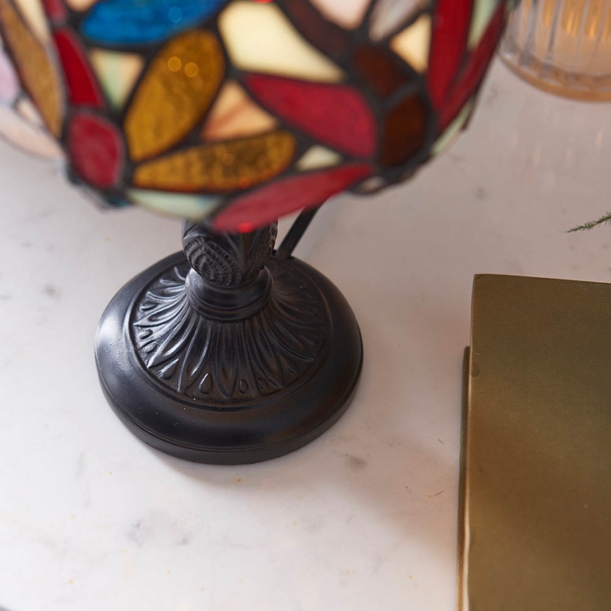 Endon 64246 - Pöytälamppu Tiffany LORETTE 1xE14/40W/230V halkaisija 15 cm