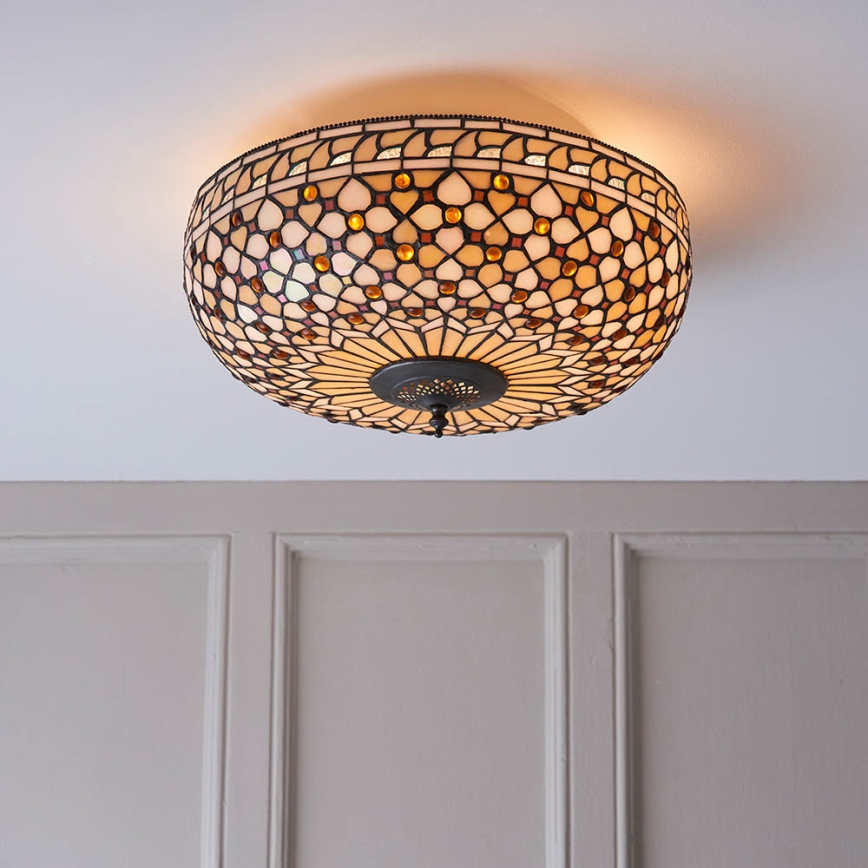 Endon 64276 - Kattovalo MILLE FEUX 2xE27/60W/230V halkaisija 45 cm