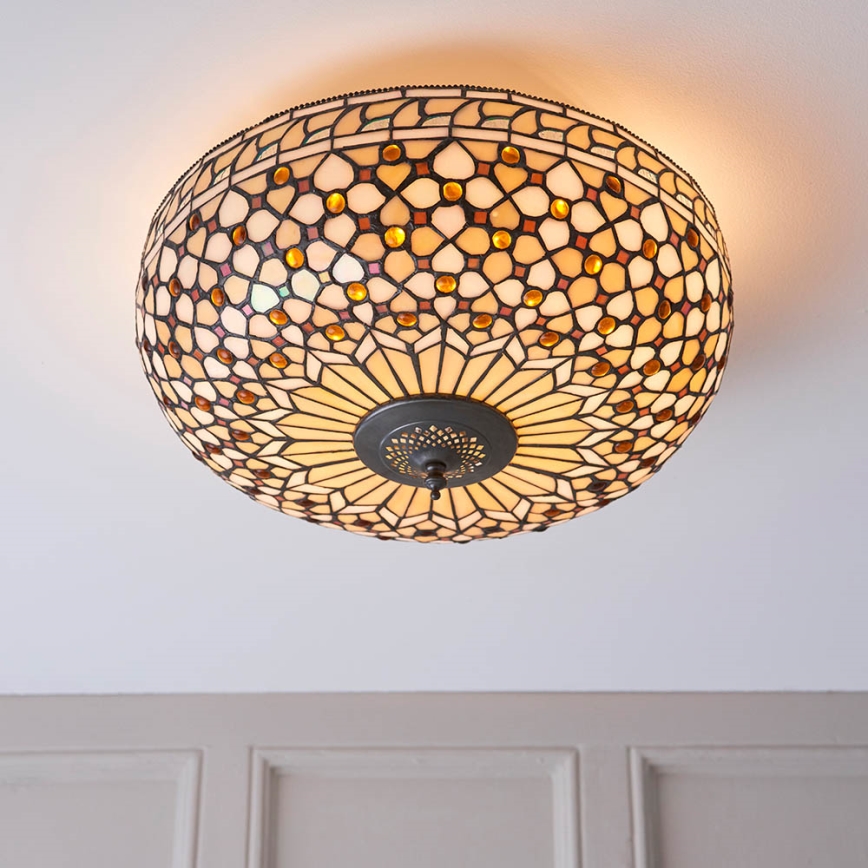 Endon 64276 - Kattovalo MILLE FEUX 2xE27/60W/230V halkaisija 45 cm