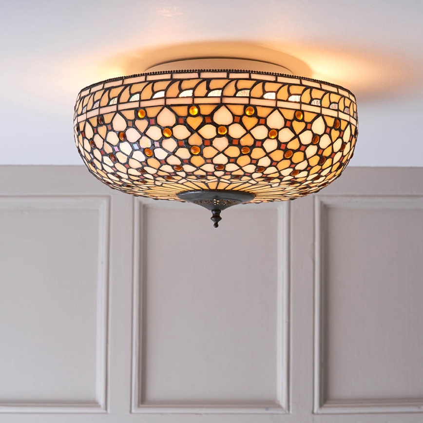 Endon 64276 - Kattovalo MILLE FEUX 2xE27/60W/230V halkaisija 45 cm