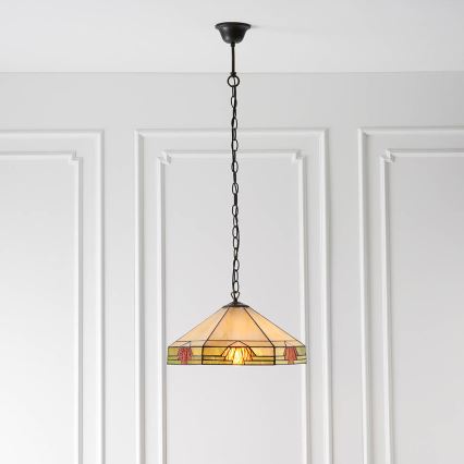 Endon 64285 - Kattokruunu ketjussa NEVADA 1xE27/60W/230V halkaisija 35 cm