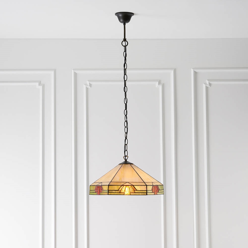 Endon 64285 - Kattokruunu ketjussa NEVADA 1xE27/60W/230V halkaisija 35 cm