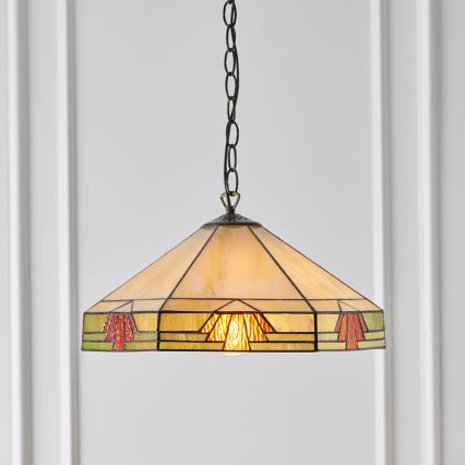 Endon 64285 - Kattokruunu ketjussa NEVADA 1xE27/60W/230V halkaisija 35 cm
