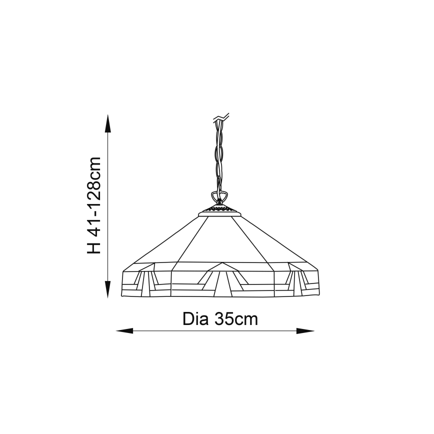 Endon 64285 - Kattokruunu ketjussa NEVADA 1xE27/60W/230V halkaisija 35 cm