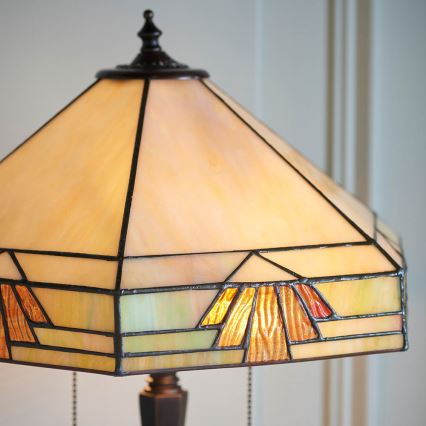 Endon 64286 - Pöytävalaisin NEVADA 2xE27/60W/230V halkaisija 40 cm