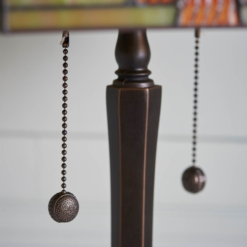 Endon 64286 - Pöytävalaisin Tiffany NEVADA 2xE27/60W/230V halkaisija 40 cm