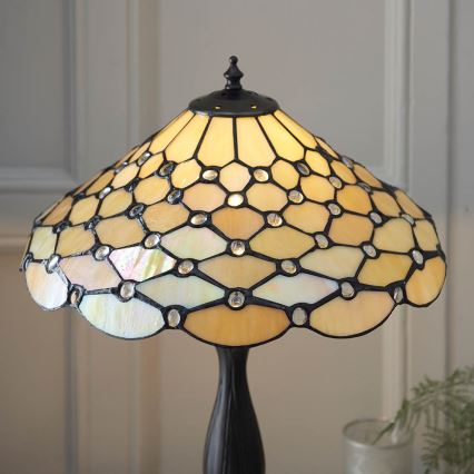 Endon 64301 - Pöytävalaisin PEARL 1xE27/60W/230V halkaisija 37 cm