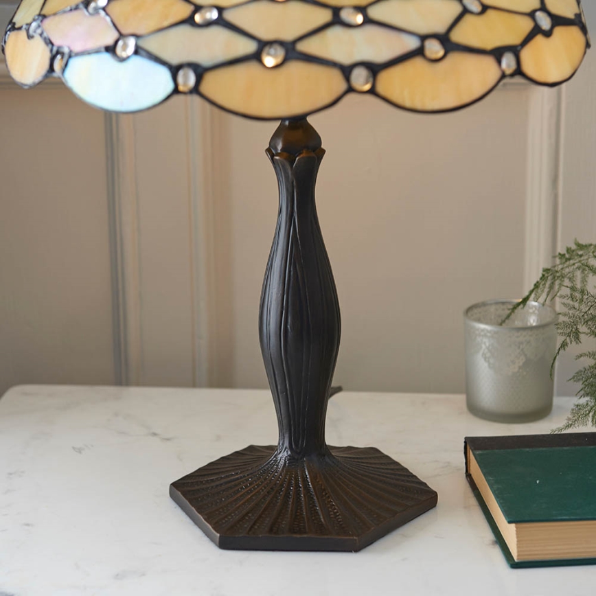 Endon 64301 - Pöytävalaisin PEARL 1xE27/60W/230V halkaisija 37 cm