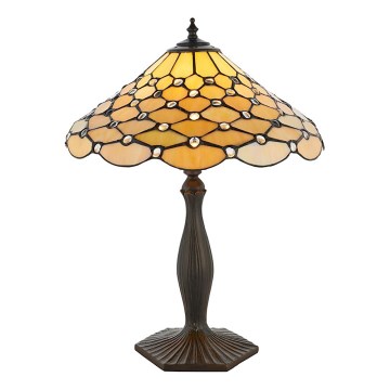 Endon 64301 - Tiffany PEARL pöytälamppu 1xE27/60W/230V, halkaisija 37 cm