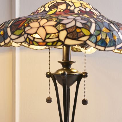 Endon 64326 - Pöytävalaisin SULLIVAN 2xE27/60W/230V halkaisija 40 cm