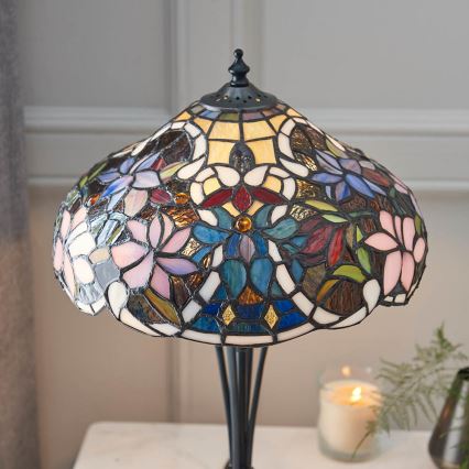 Endon 64327 - Pöytävalaisin SULLIVAN 2xE14/40W/230V halkaisija 30 cm