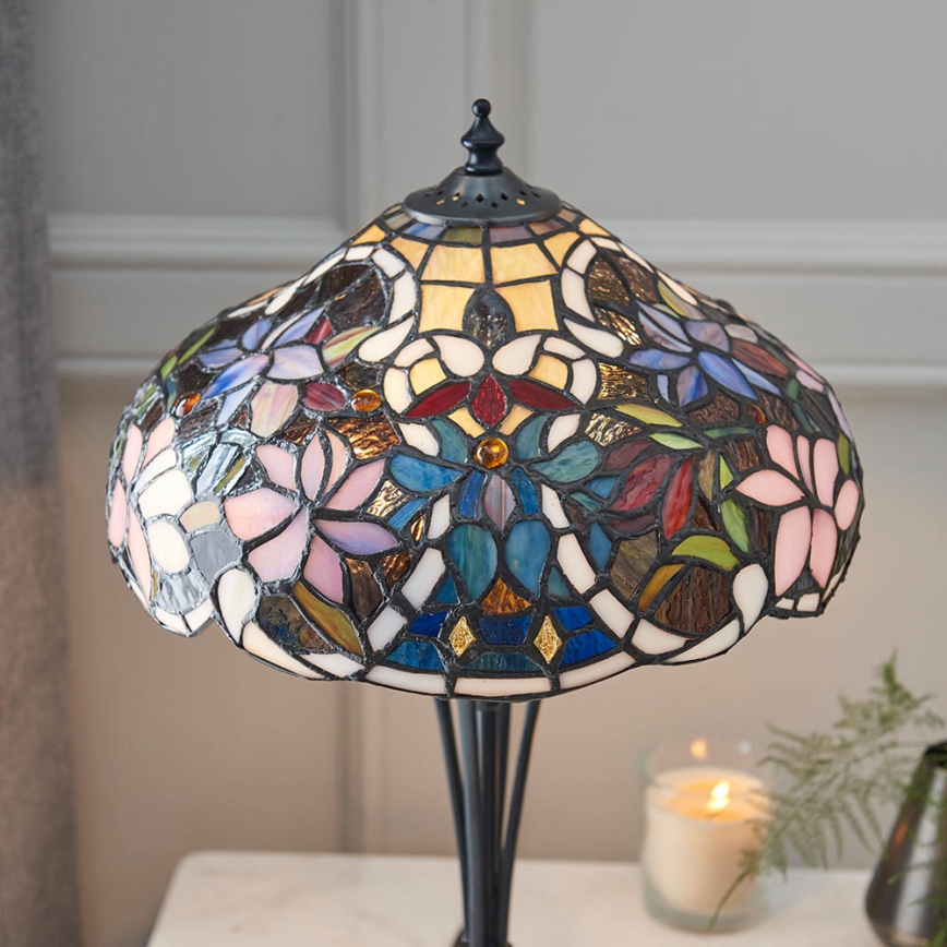Endon 64327 - Pöytävalaisin SULLIVAN 2xE14/40W/230V halkaisija 30 cm