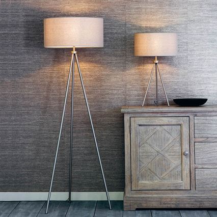 Endon 66986 - Pöytävalaisin TRI 1xE27/40W/230V messinki/beige