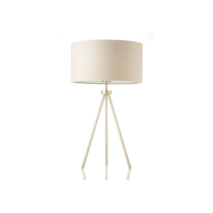 Endon 66986 - Pöytävalaisin TRI 1xE27/40W/230V messinki/beige