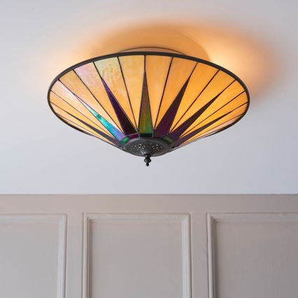 Endon 70240 - Kattovalo DARK STAR 2xE27/40W/230V halkaisija 49 cm