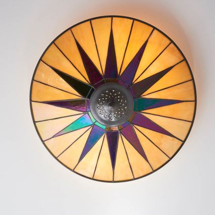 Endon 70240 - Kattovalo DARK STAR 2xE27/40W/230V halkaisija 49 cm
