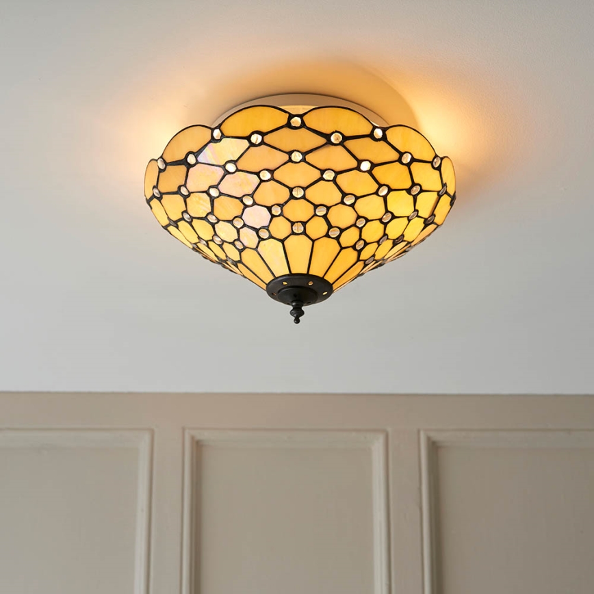 Endon 70242 - Kattovalo PEARL 2xE27/60W/230V halkaisija 37 cm