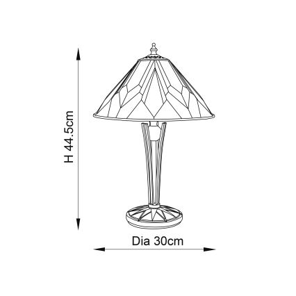 Endon 70365 - Pöytävalaisin ASTORIA 1xE14/40W/230V halkaisija 30 cm
