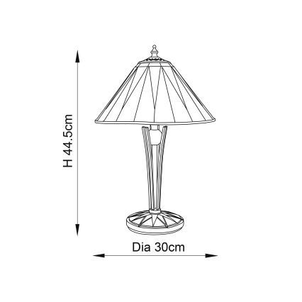 Endon 70367 - Pöytävalaisin DARK STAR 1xE14/40W/230V halkaisija 30 cm