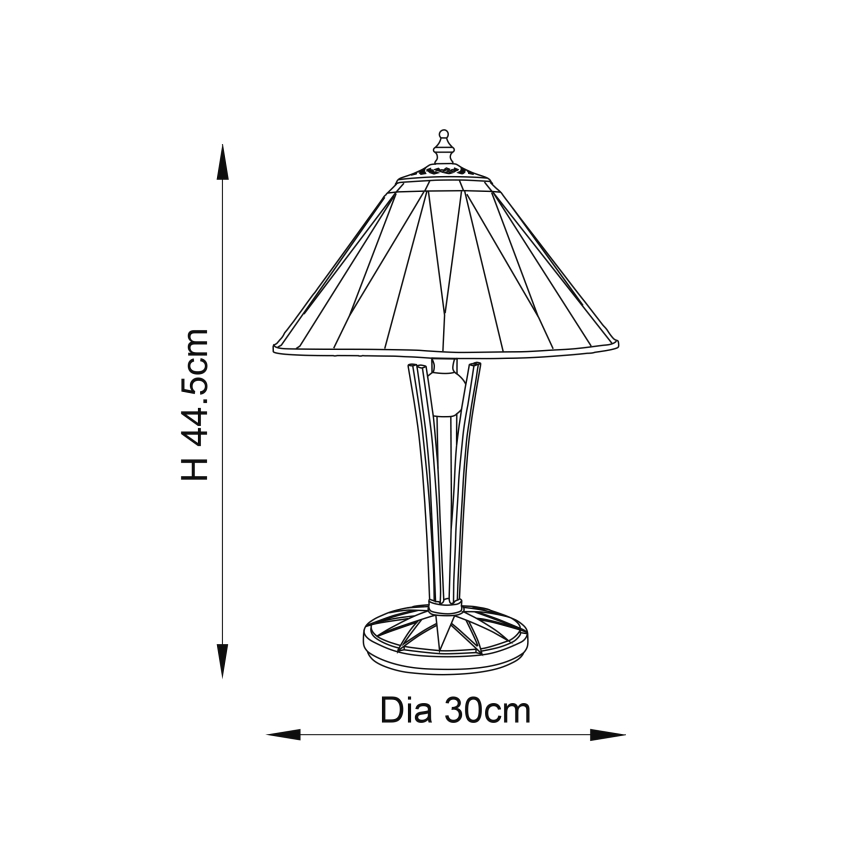 Endon 70367 - Pöytävalaisin DARK STAR 1xE14/40W/230V halkaisija 30 cm