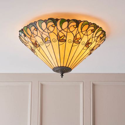 Endon 70706 - Kattovalo JAMELIA 2xE27/60W/230V halkaisija 50 cm
