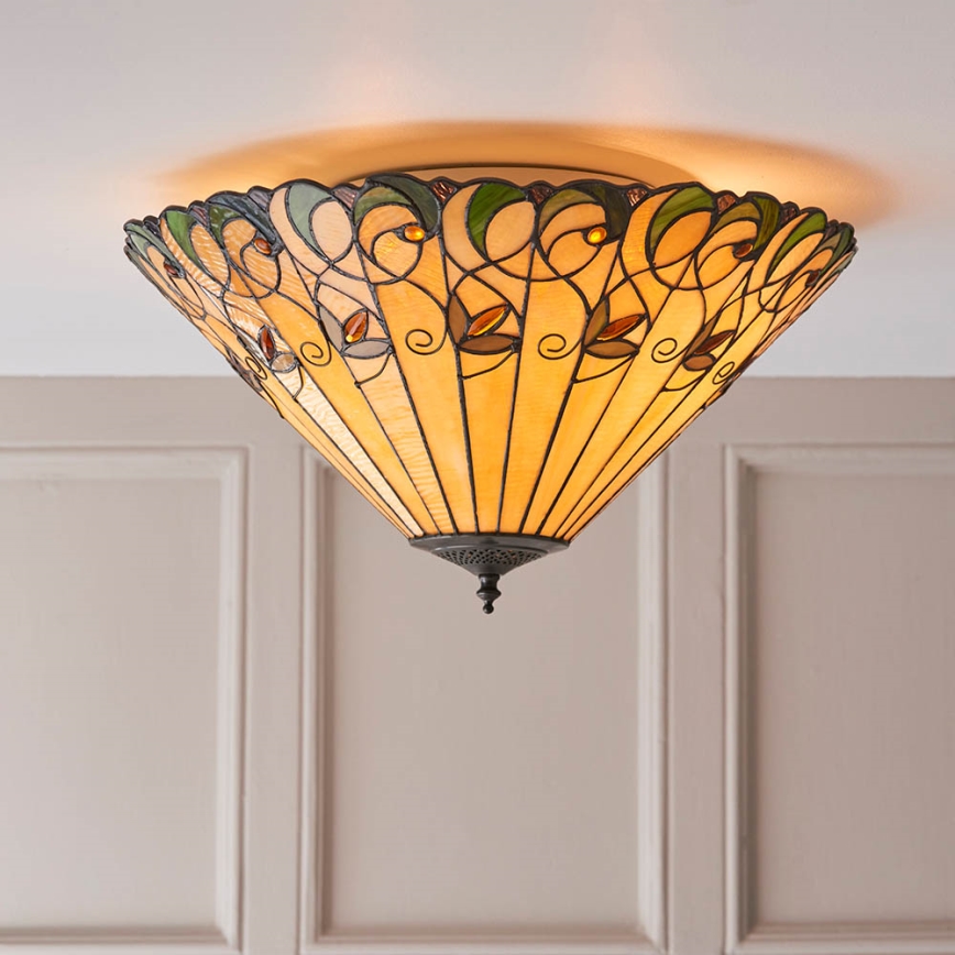 Endon 70706 - Kattovalo JAMELIA 2xE27/60W/230V halkaisija 50 cm