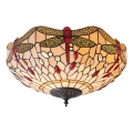 Endon 70723 - Tiffany-kattovalaisin DRAGONFLY 2xE27/60W/230V halkaisija 41 cm