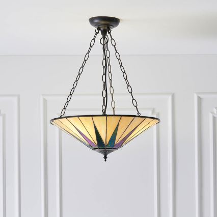Endon 70754 - Kattokruunu ketjussa DARK STAR 3xE27/60W/230V halkaisija 49 cm