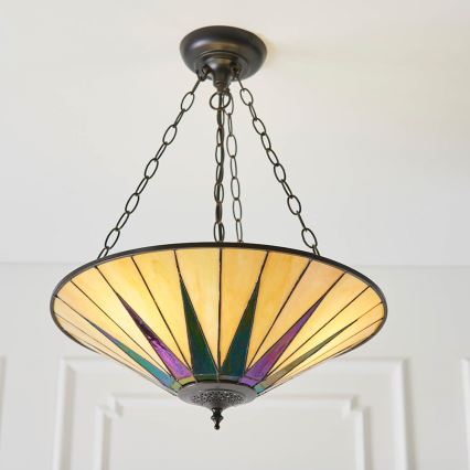 Endon 70754 - Kattokruunu ketjussa DARK STAR 3xE27/60W/230V halkaisija 49 cm