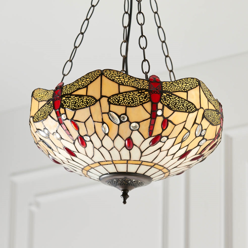 Endon 70759 - Riippuvalaisin ketjulla DRAGONFLY 3xE27/60W/230V, halkaisija 41 cm